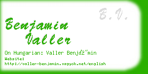 benjamin valler business card